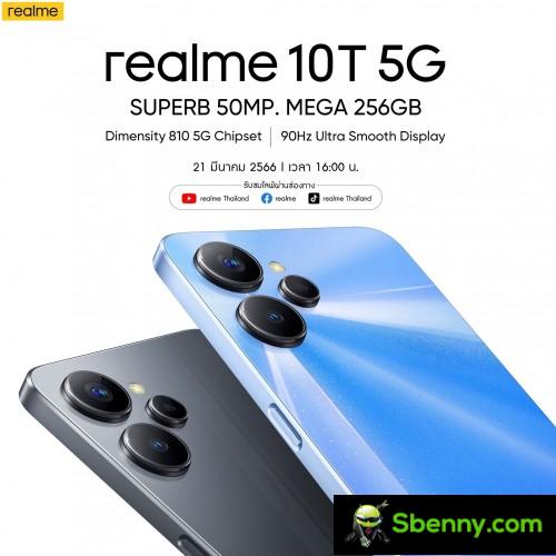Realme 10T 5G will arrive on March 21, key specifications and design revealed