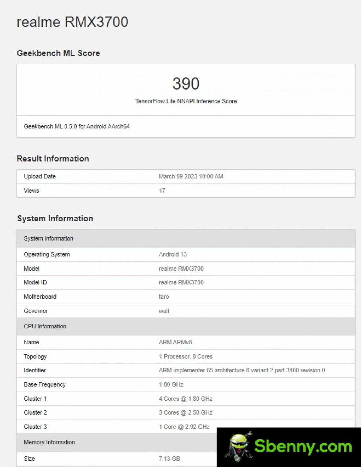 Realm GT Neo 5 SE apparaît avec un Snapdragon 8+ Gen 1 sous-cadencé