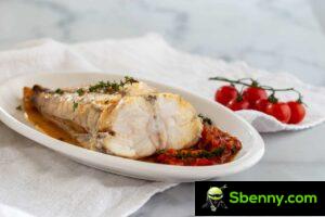 Monkfish with cherry tomatoes, the second easy and tasty dish