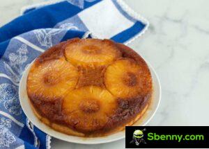 Pineapple upside-down cake, fluffy, quick and easy