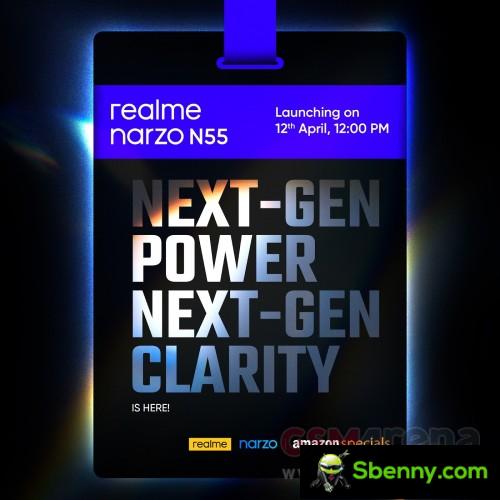 Realme Narzo N55 will arrive on April 12 as 
