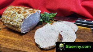 Baked veal roast, easy recipe without tying