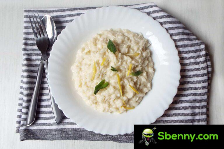 Risotto with lemon, the easy and creamy recipe