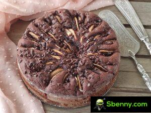 Pear and chocolate cake, easy and delicious recipe