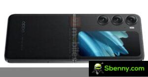 Render Oppo Find N3 Flip sing bocor nuduhake kamera tambahan