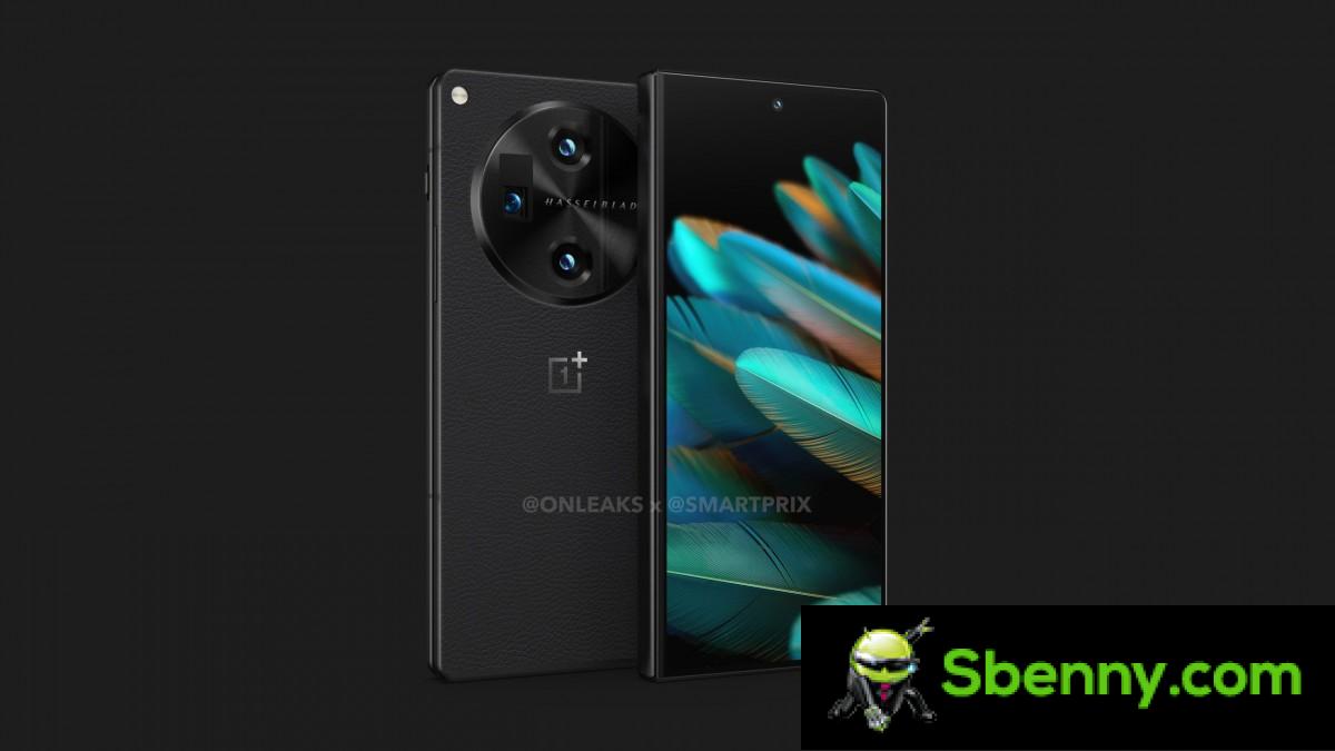 Surface details of OnePlus Fold: 7.8'' internal display and 6.3'' cover, 4,800 mAh battery