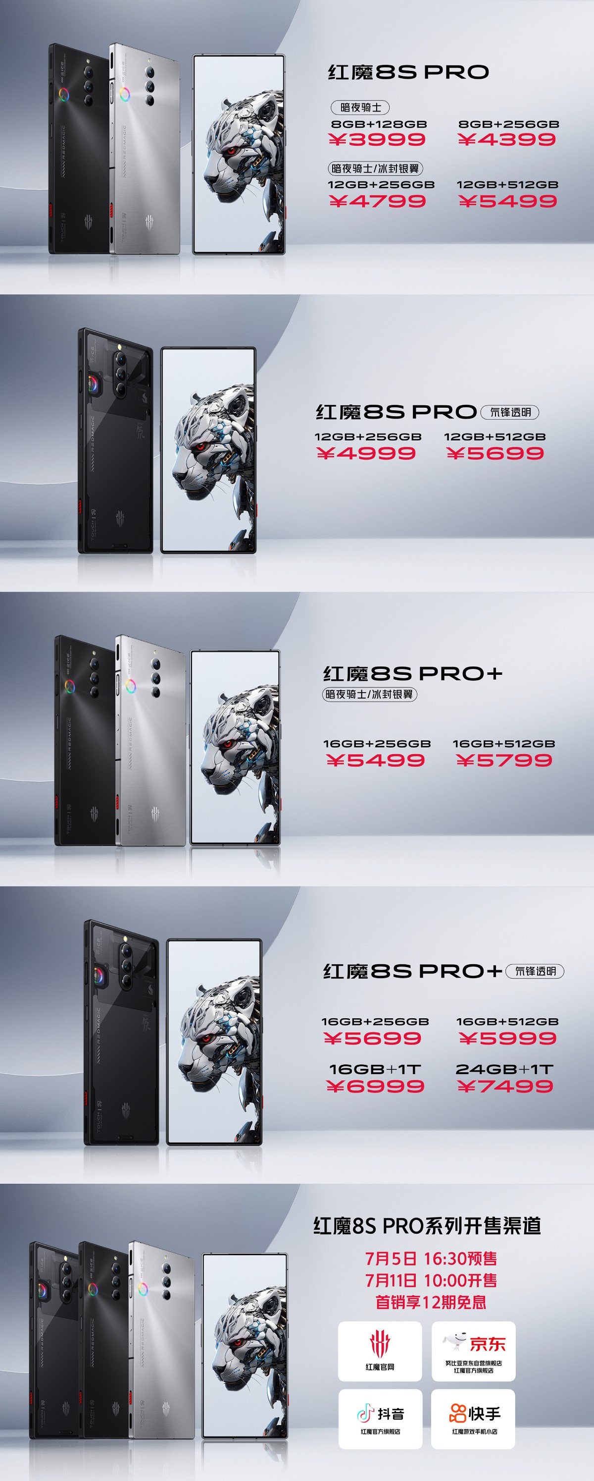 Red Magic 8S Pro features Snapdragon 8+ Gen 2 chipset, 8S Pro+ with memory up to 24GB/1TB