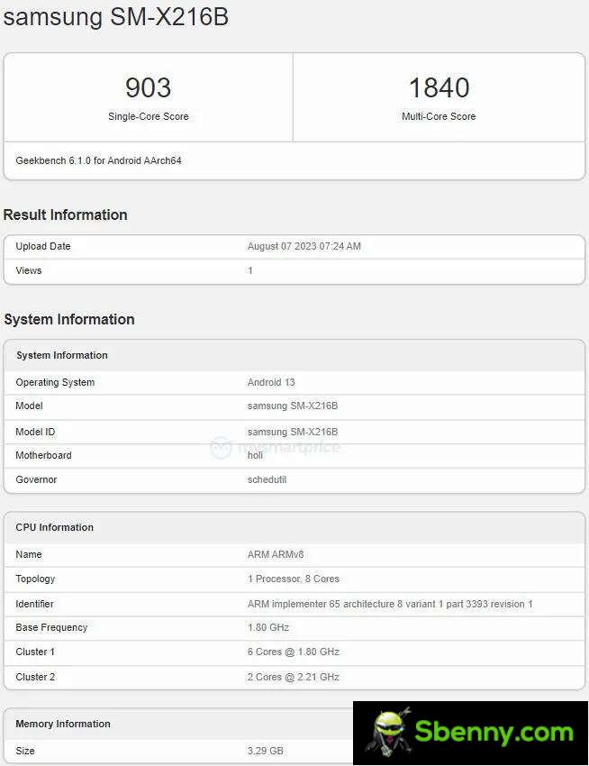Samsung Galaxy Tab A9 certified, compared and pictured in kind