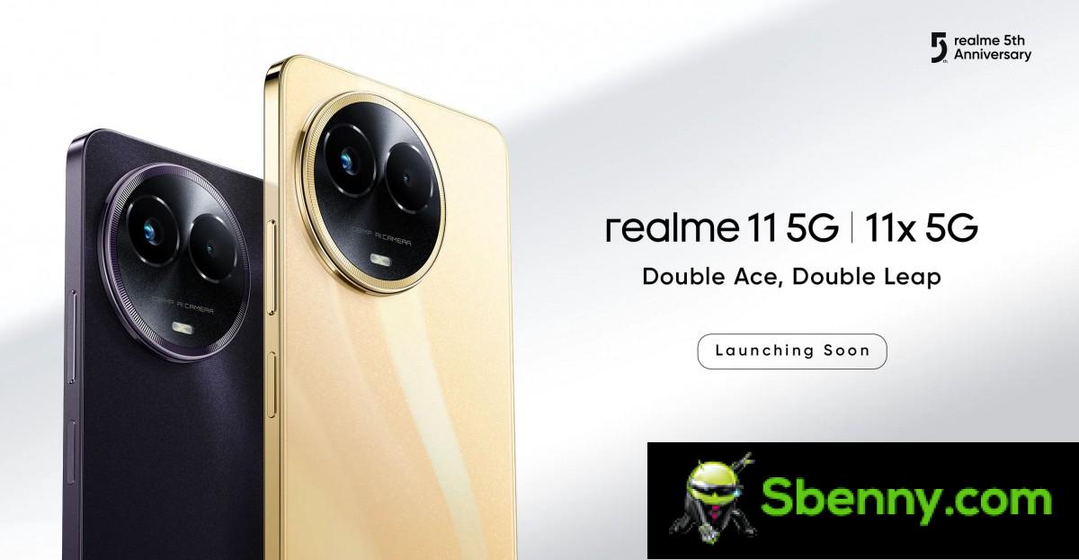 Realme 11 5G lan Realme 11X 5G bakal enggal diluncurake ing India