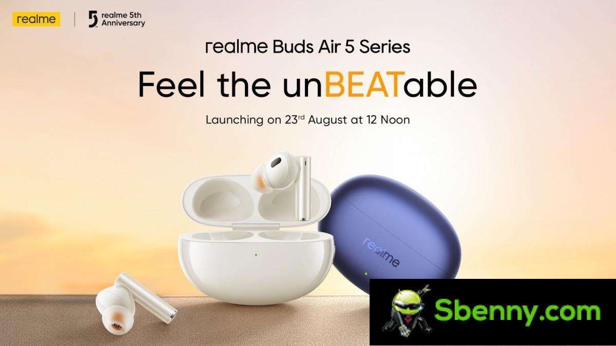 Realme Buds Air 5 series will go global on August 23rd