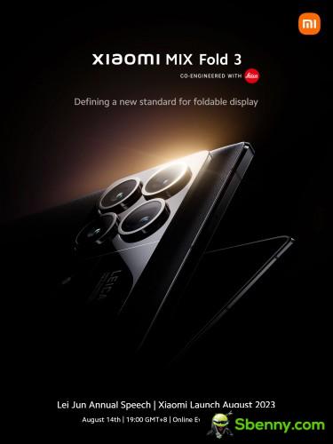 Xiaomi Mix Fold 3 launch event poster
