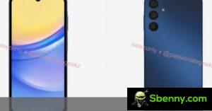 Samsung Galaxy A15 5G is shown in leaked renders