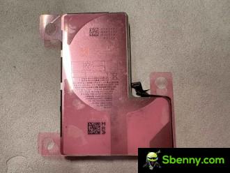 Prototype battery for iPhone 16 Pro front and back