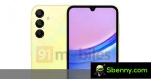 Leaked renders of the Samsung Galaxy A15 reveal more color options