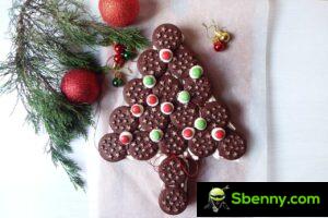Árvore de Natal com biscoitos Pan di Stelle, receita sem assar