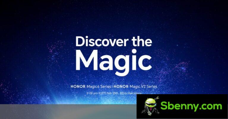 La serie Magic 6 y Magic V2 RSR debutan en el MWC, confirma Honor