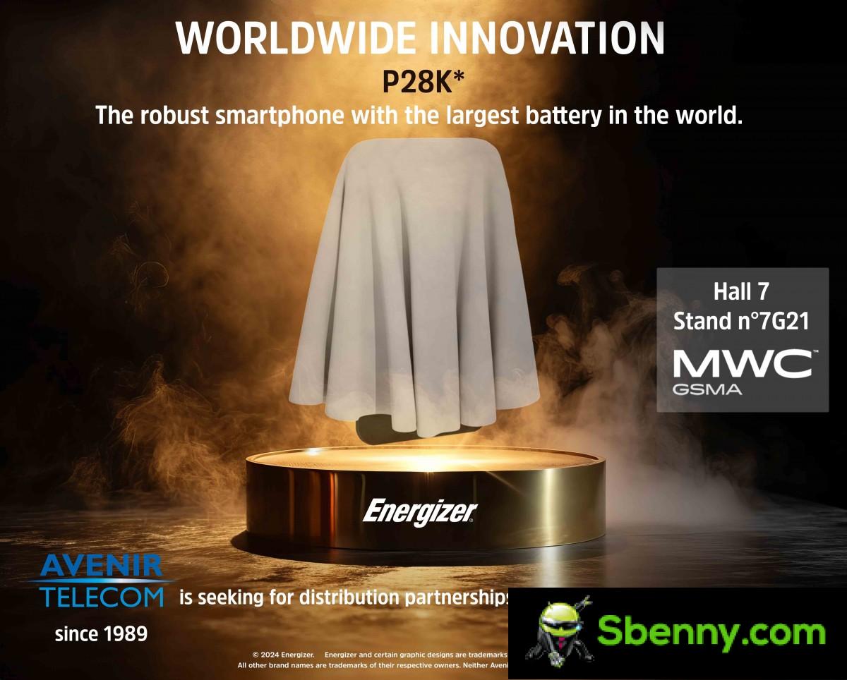 Energizer P28K with 28,000 mAh battery coming to MWC