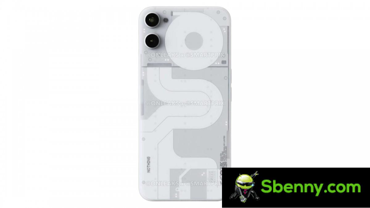 The official render of Nothing Phone (2a) reveals a glyph-free design