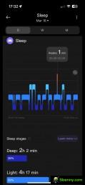 Heart rate, blood oxygen and sleep readings in the Mi Fitness app