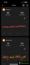 Activity tracking metrics in the Mi Fitness app