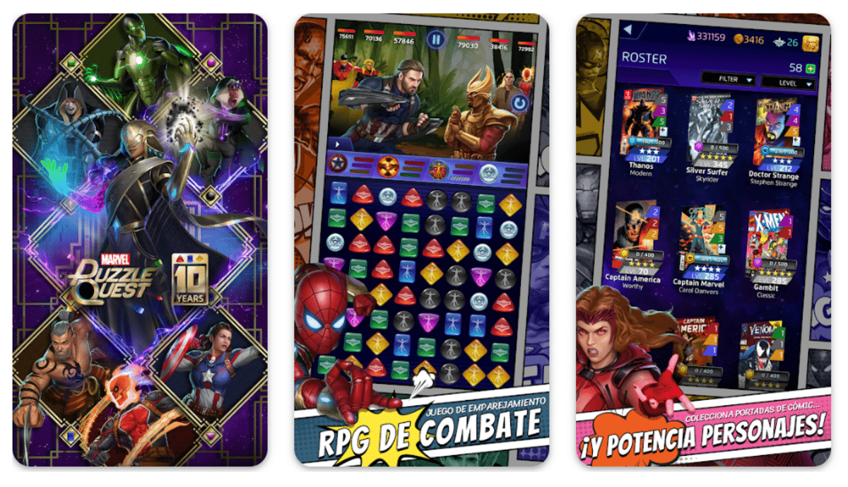 Marvel Puzzle Quest one of the best games similar to candy crush