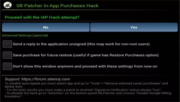 Gameplay screenshot from SB Patcher for Android