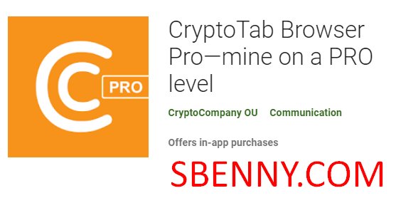 crypt tab browser pro mine on a pro level