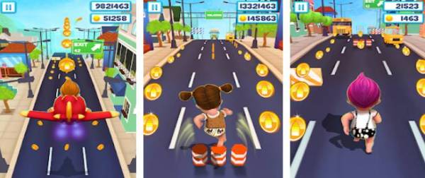 Gameplay screenshot from baby run babysitter city escape for Android
