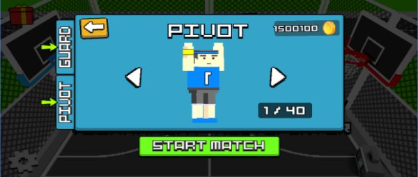 Gameplay screenshot from cubic basketball 3d for Android