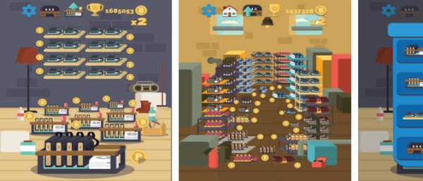 Gameplay screenshot from bitcoin mining for Android