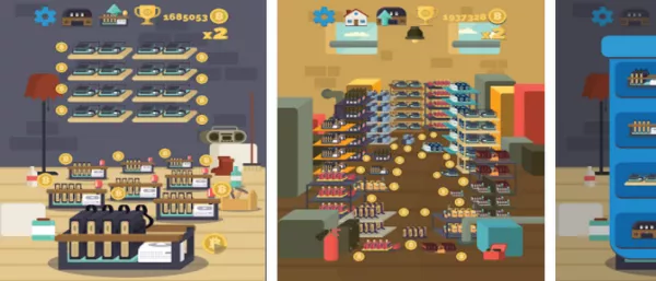 Gameplay screenshot from bitcoin mining for Android