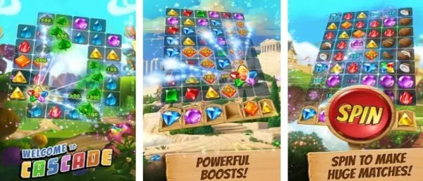Gameplay screenshot from cascade jewel matching adventure for Android