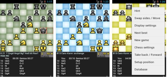 Gameplay screenshot from chess genius for Android