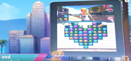 Gameplay screenshot from barbie sparkle blast for Android