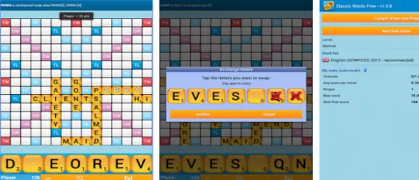 Gameplay screenshot from classic words plus for Android