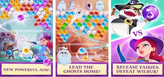 Gameplay screenshot from bubble witch 3 saga for Android