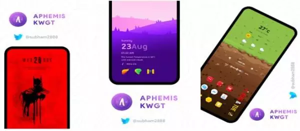 Gameplay screenshot from aphemis kwgt for Android