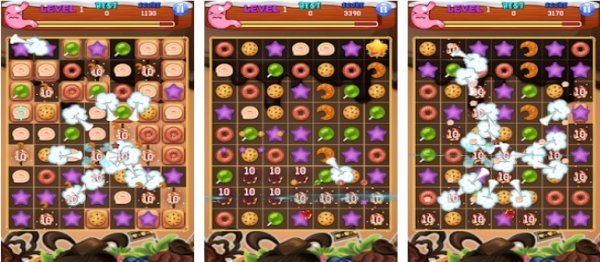 Gameplay screenshot from cookie match 3 mania for Android