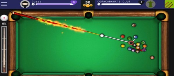 Gameplay screenshot from 8 ball pool clash for Android
