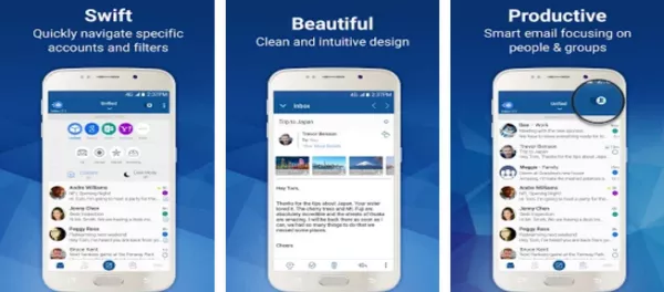 Gameplay screenshot from blue mail email for Android