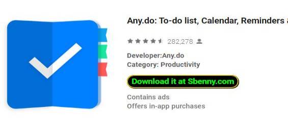 any do to do list calendar reminders and planner