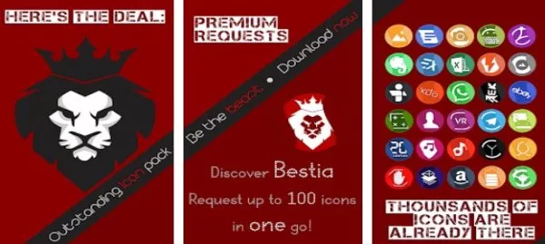 Gameplay screenshot from bestia beastly icon pack for Android