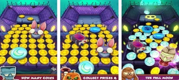 Gameplay screenshot from coin dozer haunted ghosts for Android