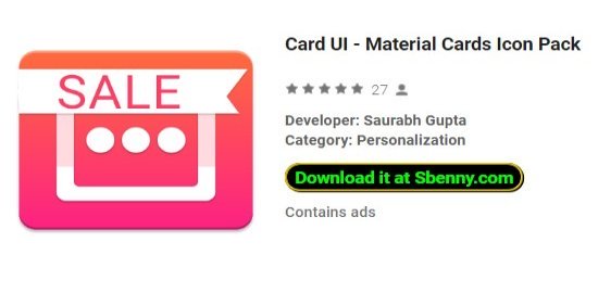 card ui material cards icon pack