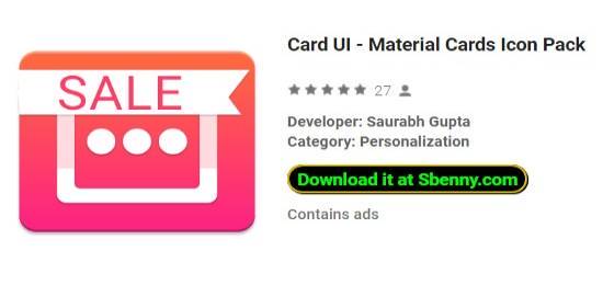 card ui material cards icon pack