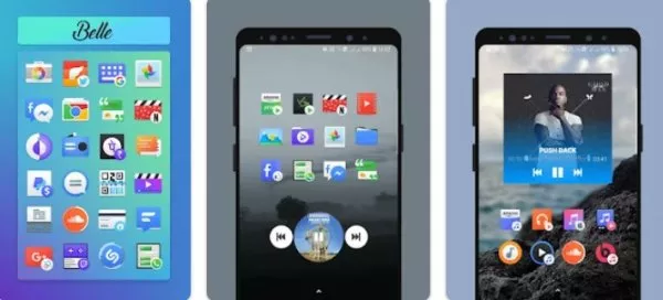 Gameplay screenshot from belle pro icon pack wallpa for Android