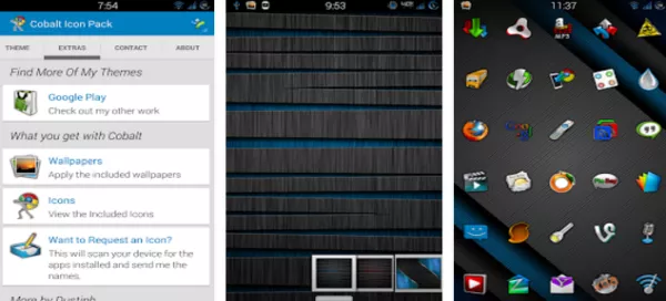 Gameplay screenshot from cobalt icon pack for Android
