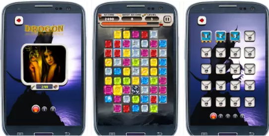 Gameplay screenshot from block blast and dragons pro for Android