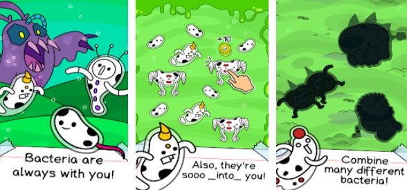 Gameplay screenshot from bacteria Evolution merge and create germs for Android