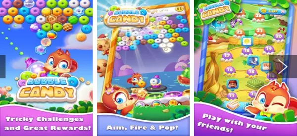 Gameplay screenshot from Bubble Candy for Android
